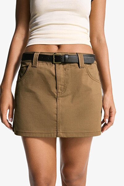 Bershka Belted mini skirt