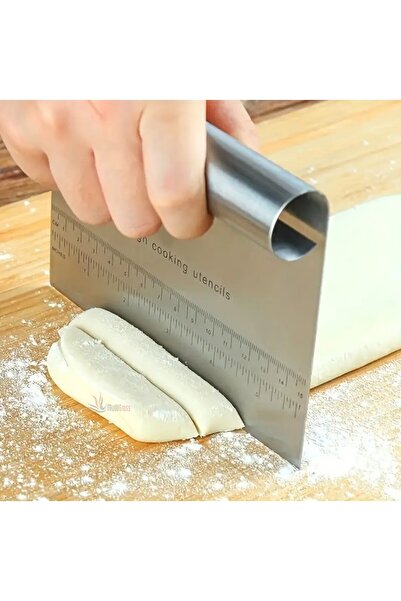 Multiamo Large Size Silicone Dough Rolling Mat Bamboo Handle Silicone Roller Metal Dough Cutting Apparatus Cream