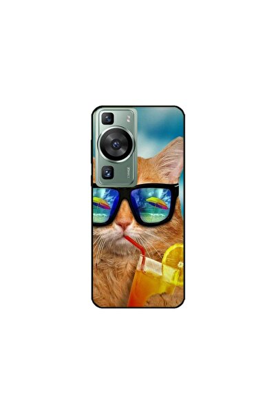 Atlas Εξατομικευμένη θήκη και μεμβράνη σιλικόνης Huawei P60 Pro, Cool Cat, πο...