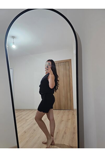 Enga Vera Black Black Vest Shorts Suit