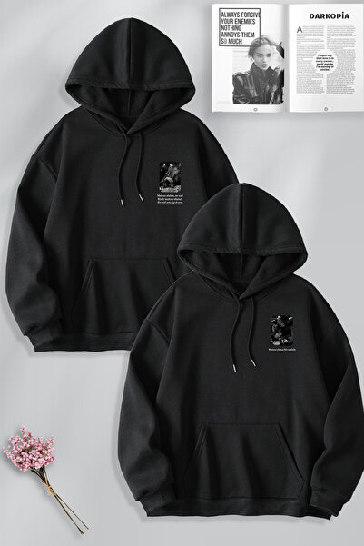 darkopia Set de 2 hanorace cu glugă cu design personalizat imprimat „Dragă cu...