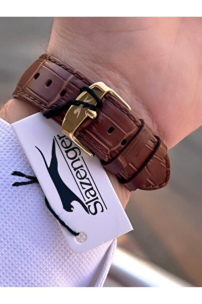 Slazenger Leather Cord Inside Functions Active 10 Atm Water Resistant Men's Wristwatch Esl.09.2481.2.06