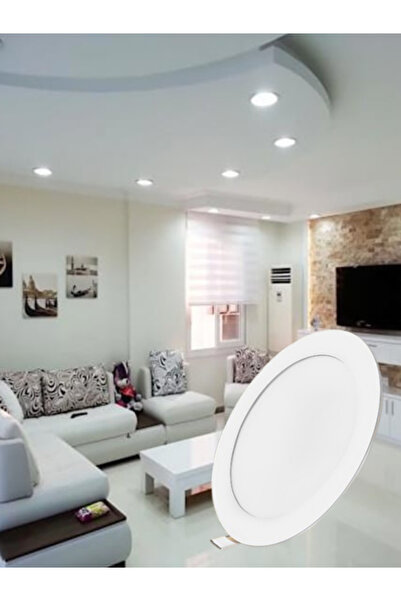 CFR 12w Tasarruflu Led Yuvarlak Beyaz Işık Sıva Altı Panel Tavan Spotu 1,2,3,4,5,6,8,10,100-ADET