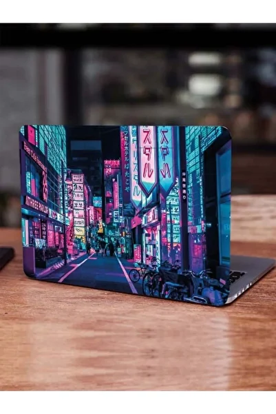 hediyenebak Tokyo Neon Street with Theme Design |   Sticker for Tablet, Laptop, Pc, MacBook Skin
