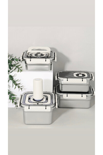 AROW Çırağan Home Trust Vakkumlu 4’lü Çelik Sakalama Kabı Seti