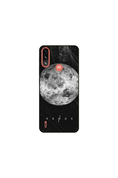 Atlas Husa personalizata si Folie de Silicon Motorola Moto E7i Power, Moon, m...