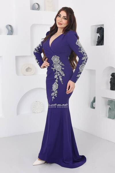 modern designer Luxurious evening dress with a unique design