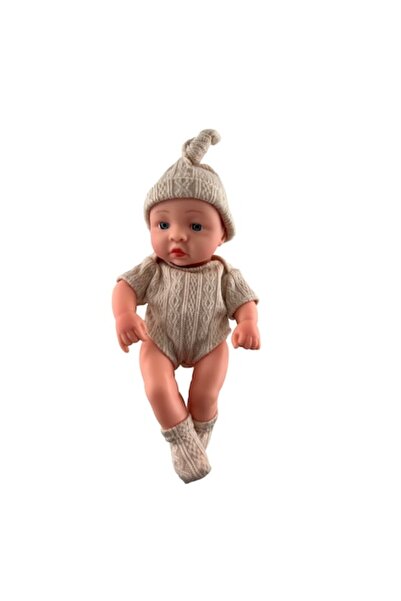 Mixbo Papusa mini bebelus Mixbo, fetita, corp mobil, 20 cm, crem