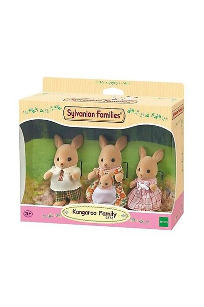 SYLVANIAN FAMILIES Sada 4x Figurina Familia Cangurului, Sylvanian Families, Maro, 3+
