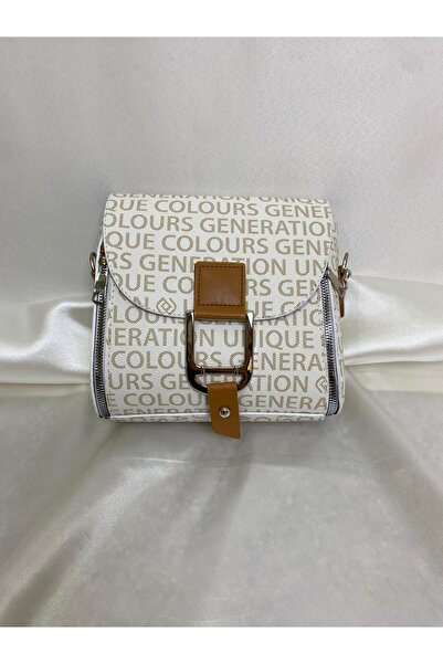 owwon Geantă de damă din piele artificială cu curea cu lanț