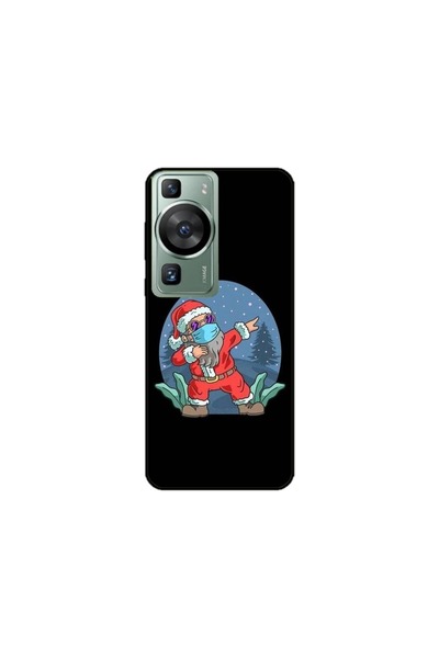 Atlas Husa personalizata si Folie de Silicon Huawei P60 Pro, Santa, multicolo...
