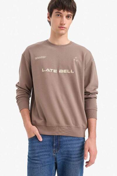DeFacto New Season Boxy Fit Crew Neck Printed Sweatshirt