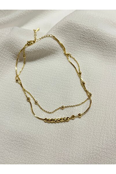 Çelik Lucky Store Gold Küçük Toplu Halhal