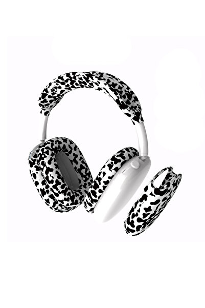 magicase AirPods Max Uyumlu İnek Desenli Silikon Kulaklık Kılıfı