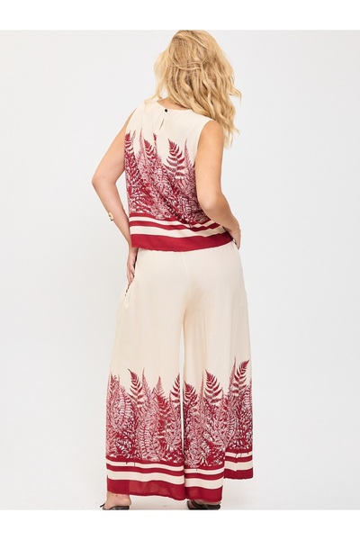 ZTO Women's Cotton Zero Sleeve Bluz Pants Set