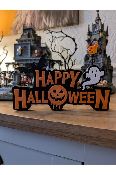 Heners Mutlu Cadılar Bayramı "Happy Halloween" Dekoratif Tabela Kapı, Duvar -...
