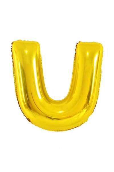Generic Letter U Foil Balloon – Large 40 Inch – Gold