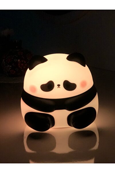 Modish Aksesuar Dokununca Işık Değiştiren Sevimli Panda Gece Lambası