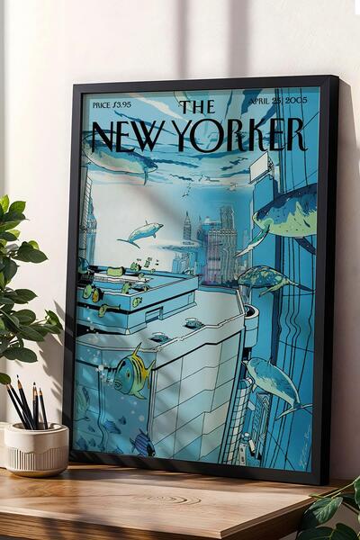 Saturn Pictură înrămată The New Yorker 25 aprilie 2005 - Christoph Niemann Hi...