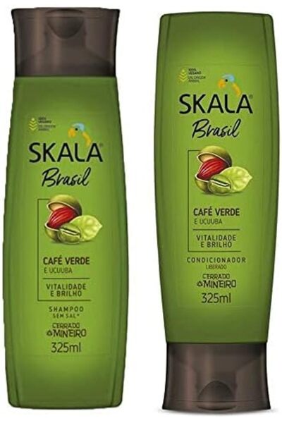 Scala - Linha Brasil - Green Coffee and Copaiba Shampoo and Conditioner Kit (2 x 325 ml), Normal Hai