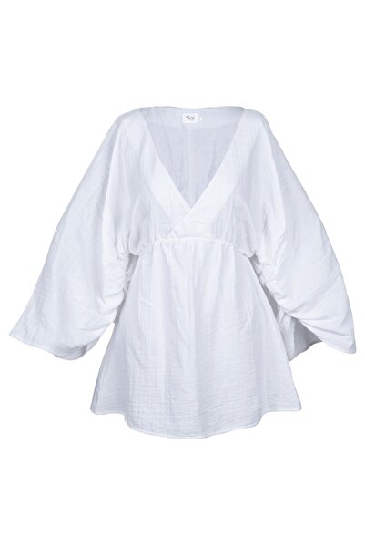 Soi Concept Büzgülü Beachwear Müslin Keten