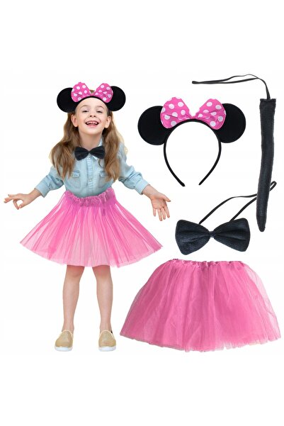 Go İthalat Set costum Minnie (Fustă tutu roz + Coroană roz + Papion + Coadă) ...