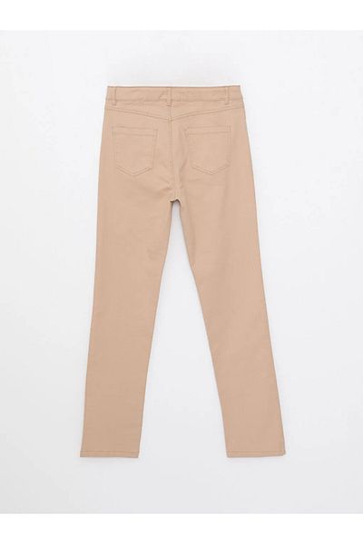 LC Waikiki Lcw Kidsbeige Skinny Fit Basic Gabardine Girl's Trousers