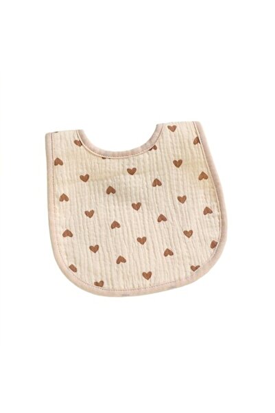 Mixbo Bavetă textilă Mixbo, muselină, universală, inimioare, crem