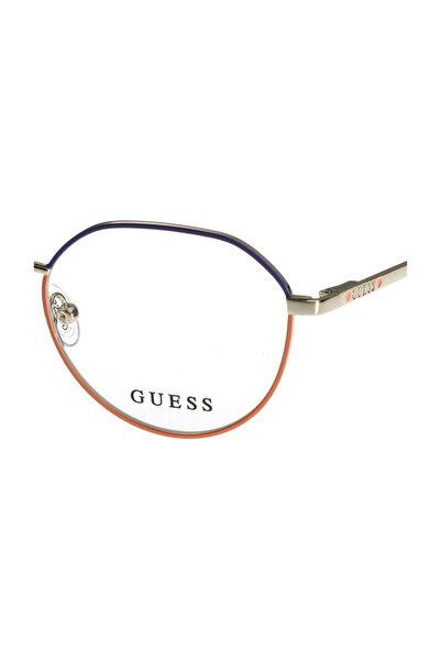 Guess GU9232 083 48 Women's Eyeglass Frames, Metal, Purple, 48 mm