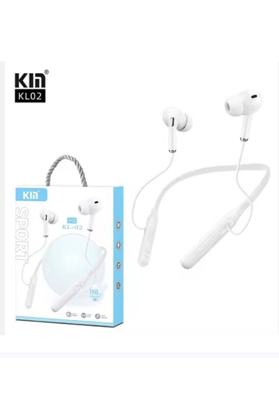 KIN سماعات أذن بلوتوث KL-02 لاسلكية داخل الأذن مع شريط للرقبة وسماعة رأس ستير...