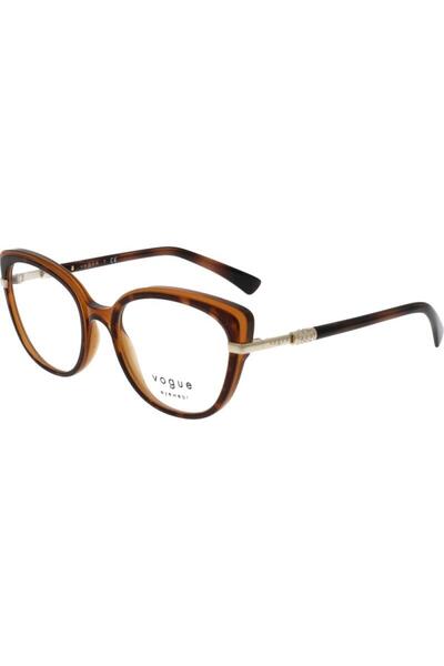 Vogue Women's eyeglasses frames VO5383B 2386 52, Plastic, Havana, 52 mm