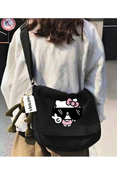 Bravebell Cool Hello Kitty Baskılı Postacı Çanta