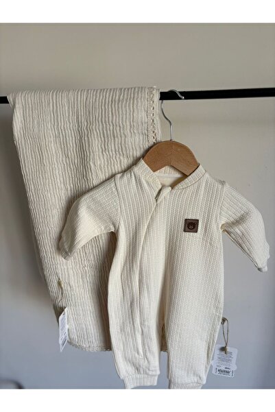 colbi baby Bebek Tulum Patiksiz Battaniye Seti %100 Pamuklu Çift Katlı Müslin...