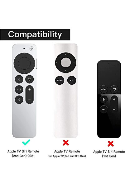 O Ozone Apple TV 4K Siri Remote 2021 Anti Slip Silicone Case Cover | Light Blue
