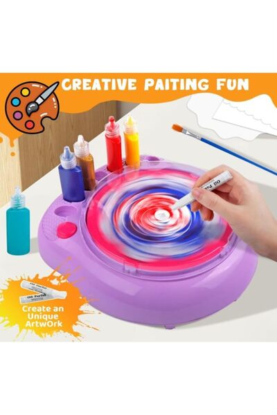 Generic Paint Spin Art Machine Kit for Kids - Easter Arts & Crafts for Boys & Girls Ages 6+ Creative Spinner