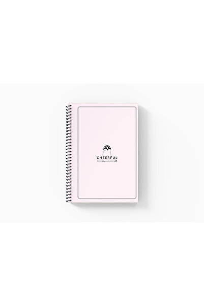 Yıldızistan Checkered Cardboard Cover Spiral A5 Size Special Collection Pastel Series 96 Sheets School Notebook