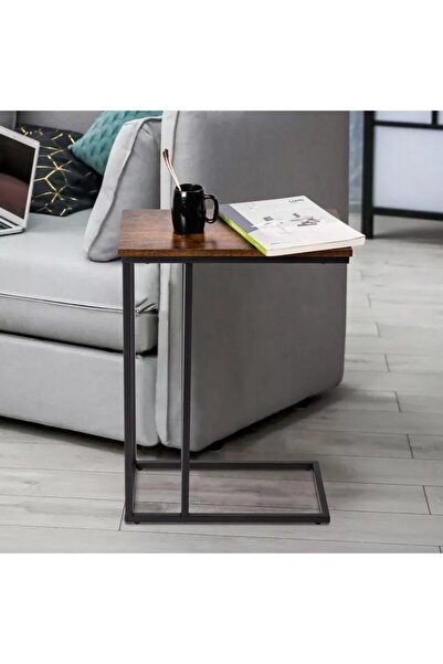 Generic Side table 45 x 25 x 63 cm - black and brown