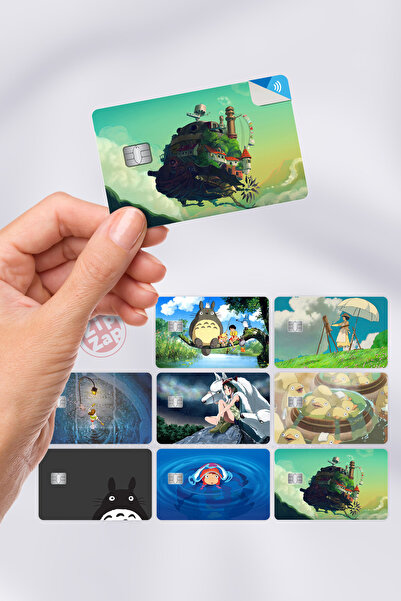 ZipZap Autocolant pentru căptușeală pentru carduri Hayao Miyazaki 8 bucăți