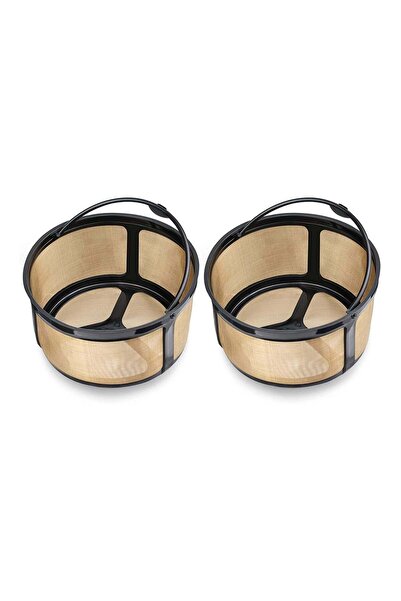 Generic SYOSI 2 Pcs Reusable 8-12 Cup Basket Gold Mesh Coffee Filter for Keurig K-Duo Essentials for K Duo