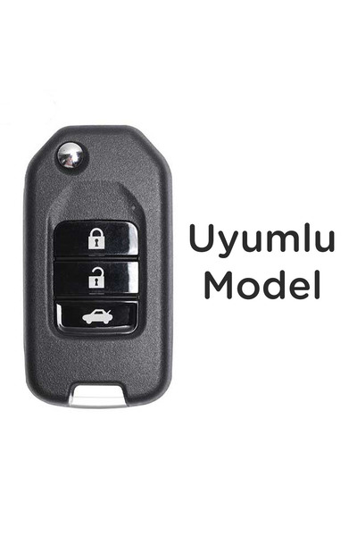 Mavi Keys Husa de protectie pentru chei din silicon cu 3 butoane pentru Honda Civic, Accord, FC5, HR-V, CR-V – Nano – Culoare verde