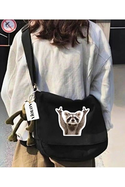 Violon Μαύρη τσάντα ταχυδρόμου μοντέλου Ρακούν