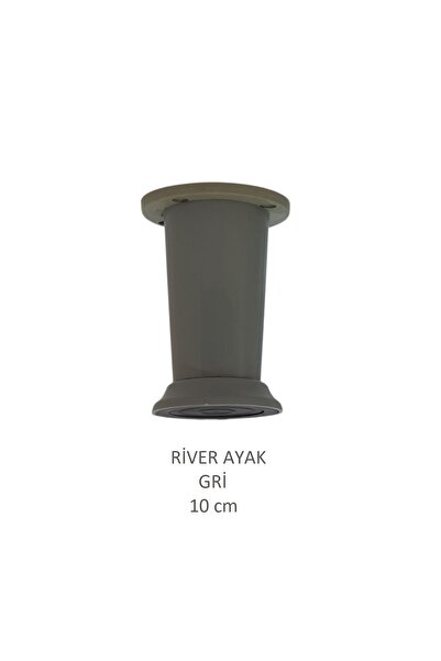 Adilon RİVER AYAK, Пластикова ніжка для меблів, 10 см, гвинти в комплекті, сіра