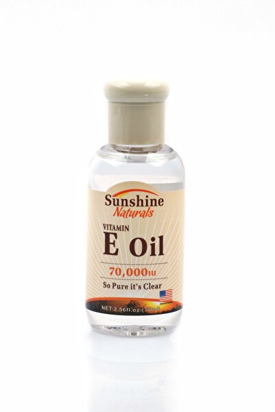 Sunshine Nutrition زيت فيتامين اي النقي للعناية بالبشرة 70,000 وحدة - 75 مل