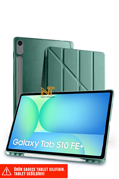Nezih Case Samsung Tab S10 FE Plus 13,1 inch Uyumlu Trifolding Kalem Bölmeli ...