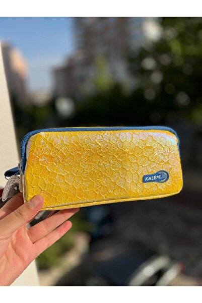 EMKSHOP حامل أقلام من الجلد الصناعي المزدوج ذو المقصورتين