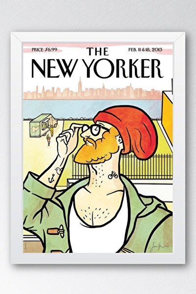 Saturn Pictură înrămată The New Yorker 11 februarie 2013 - Pictură Hipster Mo...
