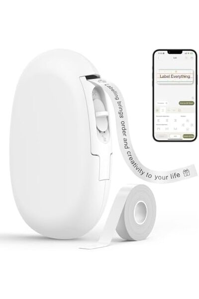 SUPVAN E10 Bluetooth Label Maker Machine with Continuous Waterproof Label, Portable Inkless Label Pr