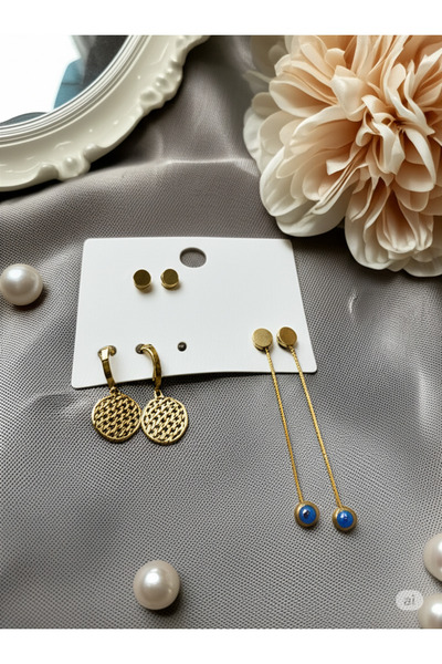 ÜLGEN مجموعة أقراط زهرة الحياة