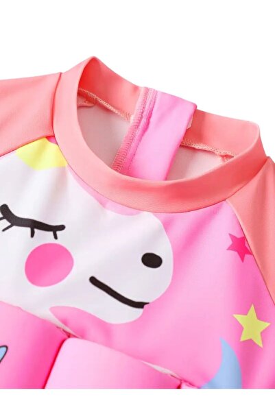 MİLKYADATOYS Swimming Trunks with Sponge for Children (1-2 Years Old) Unicorn Pattern Girl (Domestic) 1 Piece Swimwear