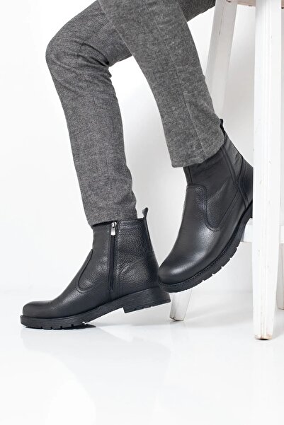 Rodexxo Kışlık İçi Dışı Hakiki Deri İçi Kürklü Soğuk Havaya Ve Suya Dayanıklı Erkek Postal Bot